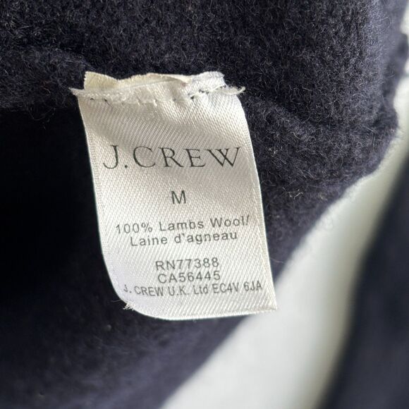 J. Crew Lambswool Sweater Women's M Navy Blue Pullover Classic Preppy Academia - Picture 4 of 7
